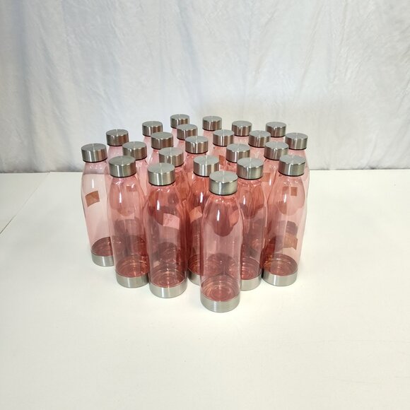 Mainstays 23 Pink 22oz Water Bottles Great For Arts Crafts Enthusiasts Projects - Picture 1 of 7